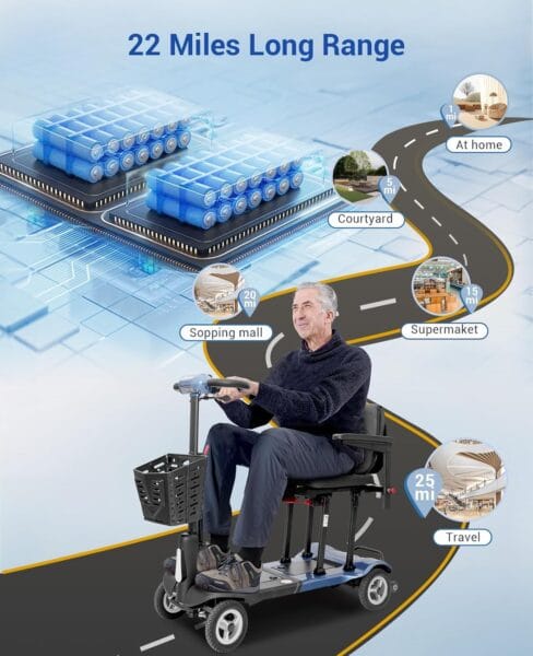 Top 5+ Best Mobility Scooters for Short People (Smaller and More Compact) 33 Aotedor Lightweight Foldi