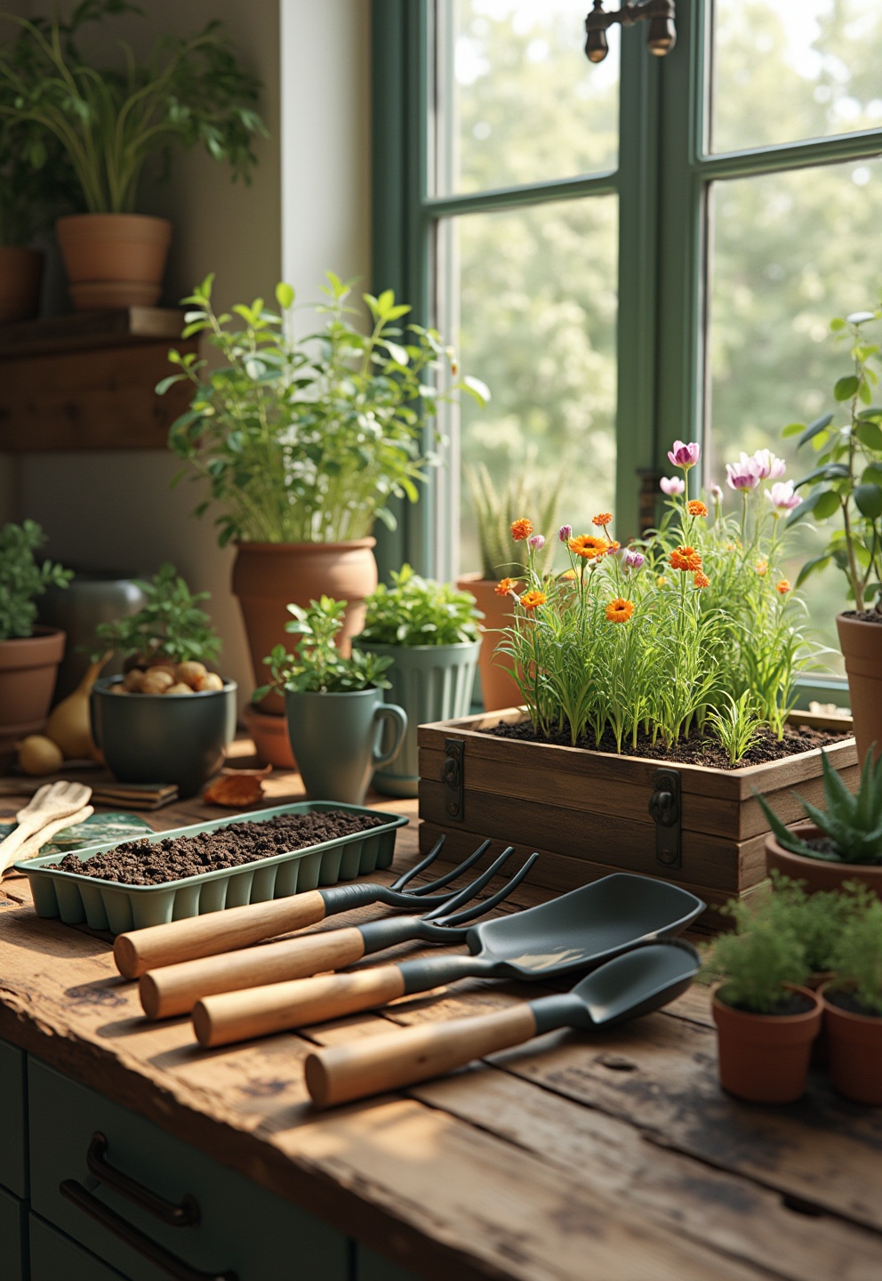 3) Gardening Supplies (seeds, Plants, Pots, Tools)