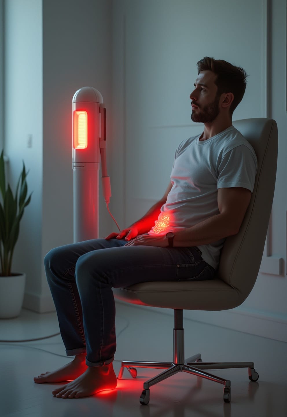 7 Surprising Benefits of Red Light Therapy for Testosterone (Unlock Hormone Boost) 2 Shining Red Light Therapy On The Balls