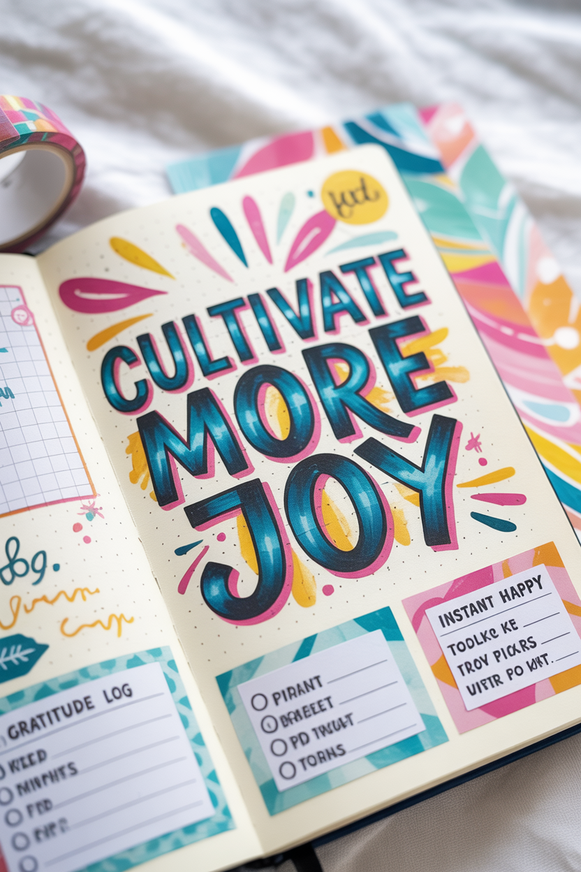 15 Self Care Bullet Journal Layouts (Find Inner Peace Today) 7 Cultivate More Joy with a Gratitude Log and Happy List