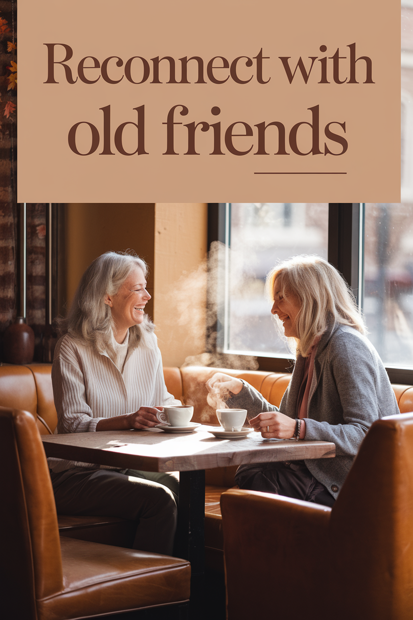 15 Self Care Ideas for 60+ Year Old Women (That Wont Hurt Your Knees) 10 14) Reconnect With An Old Friend