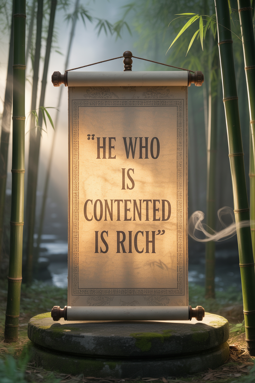 15 Calming Quotes (for Inner Peace) 15 15) “He Who Is Contented Is Rich.” – Lao Tzu