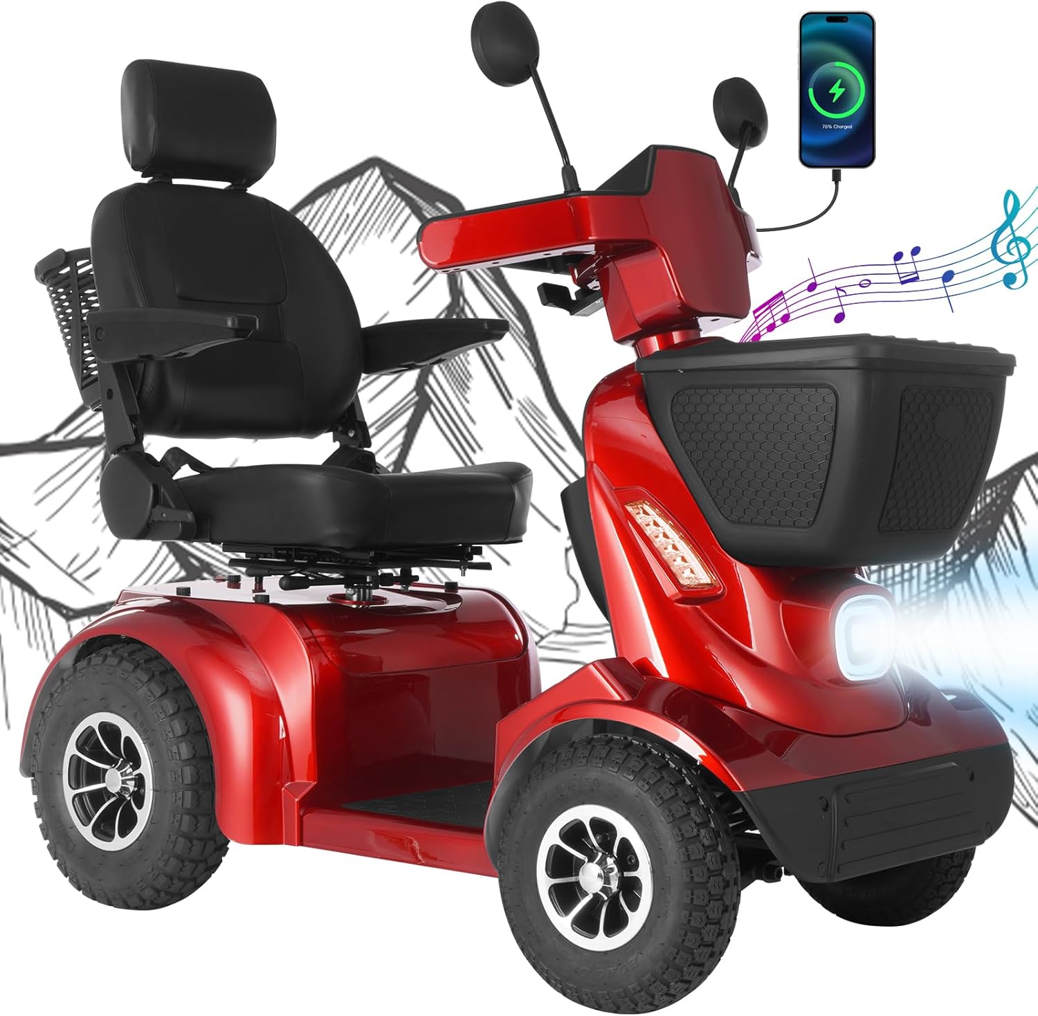 Top 5 Best Mobility Scooters for Paraplegics (for Safety + Comfort) 4 MS02 Max All-Terrain Scooter