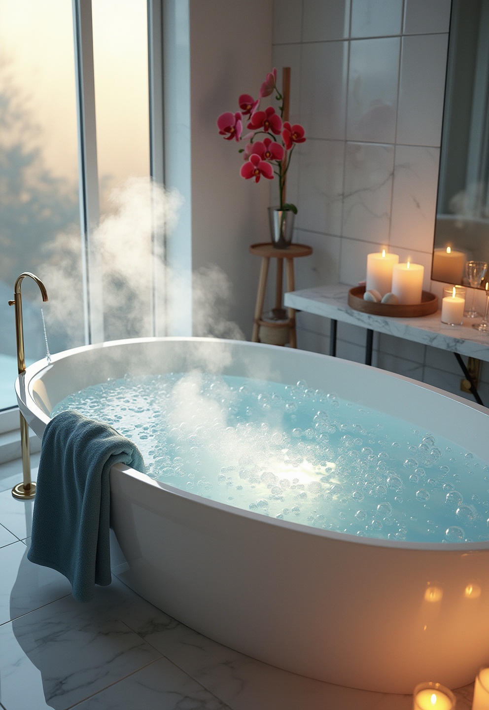 9) Take A Bubble Bath With Calming Music