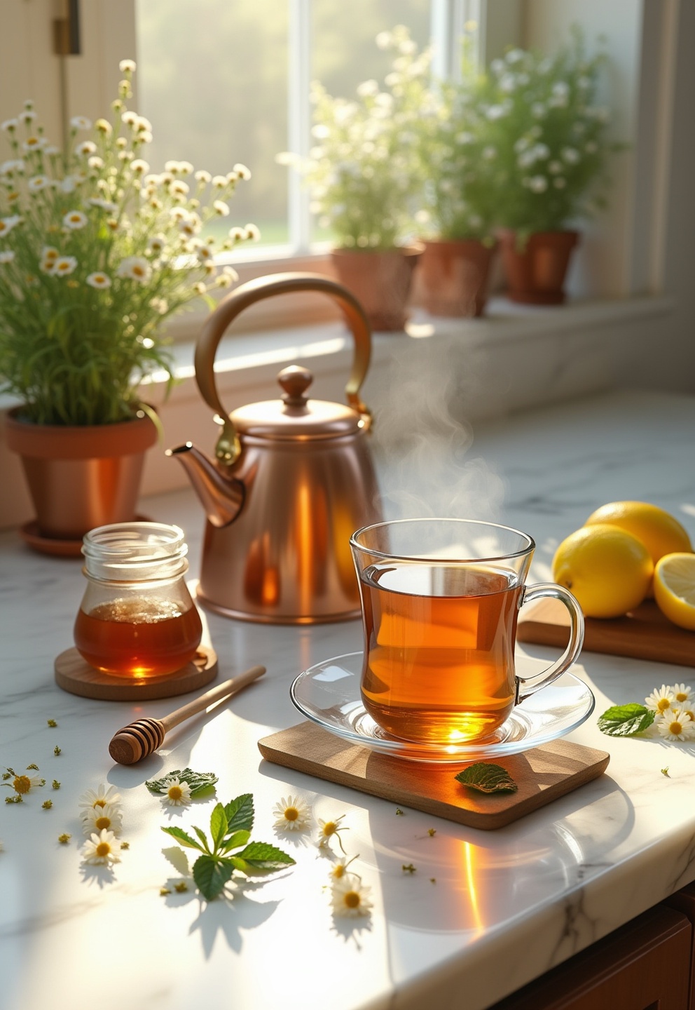 7 Calming Morning Routines Despite Family Demands (Stress Lessensing Starts Here) 5 4) Herbal Tea Preparation