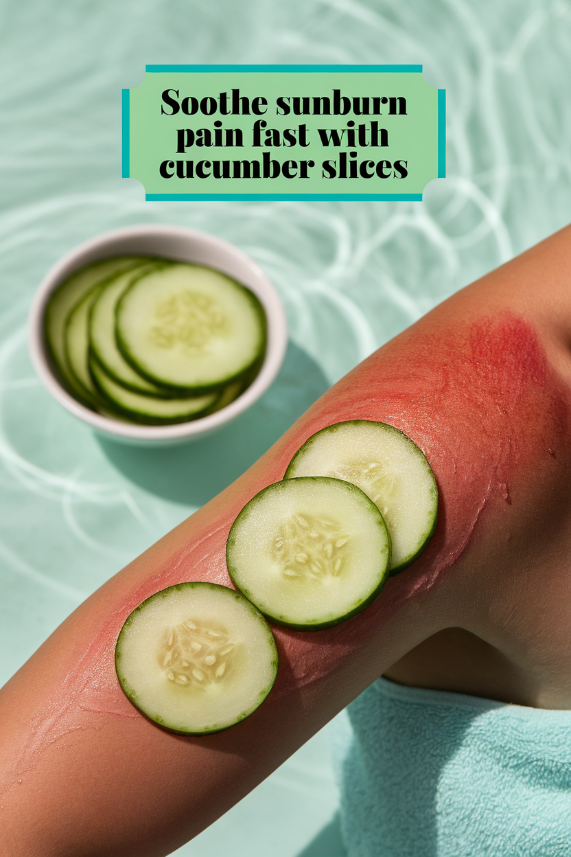 How to Soothe Painful Sunburn with Natural Relief Remedies 3 3 – Reduce Pain Fast With Cucumber Slices